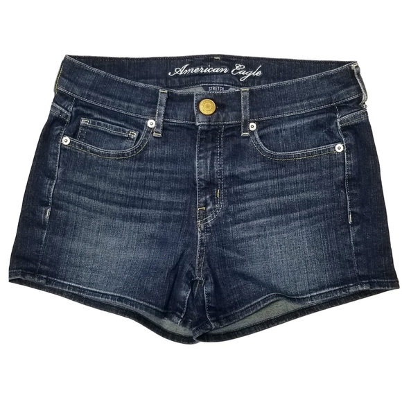 American Eagle Outfitters Pants - American Eagle Blue Faded Short Shorts Siz…
